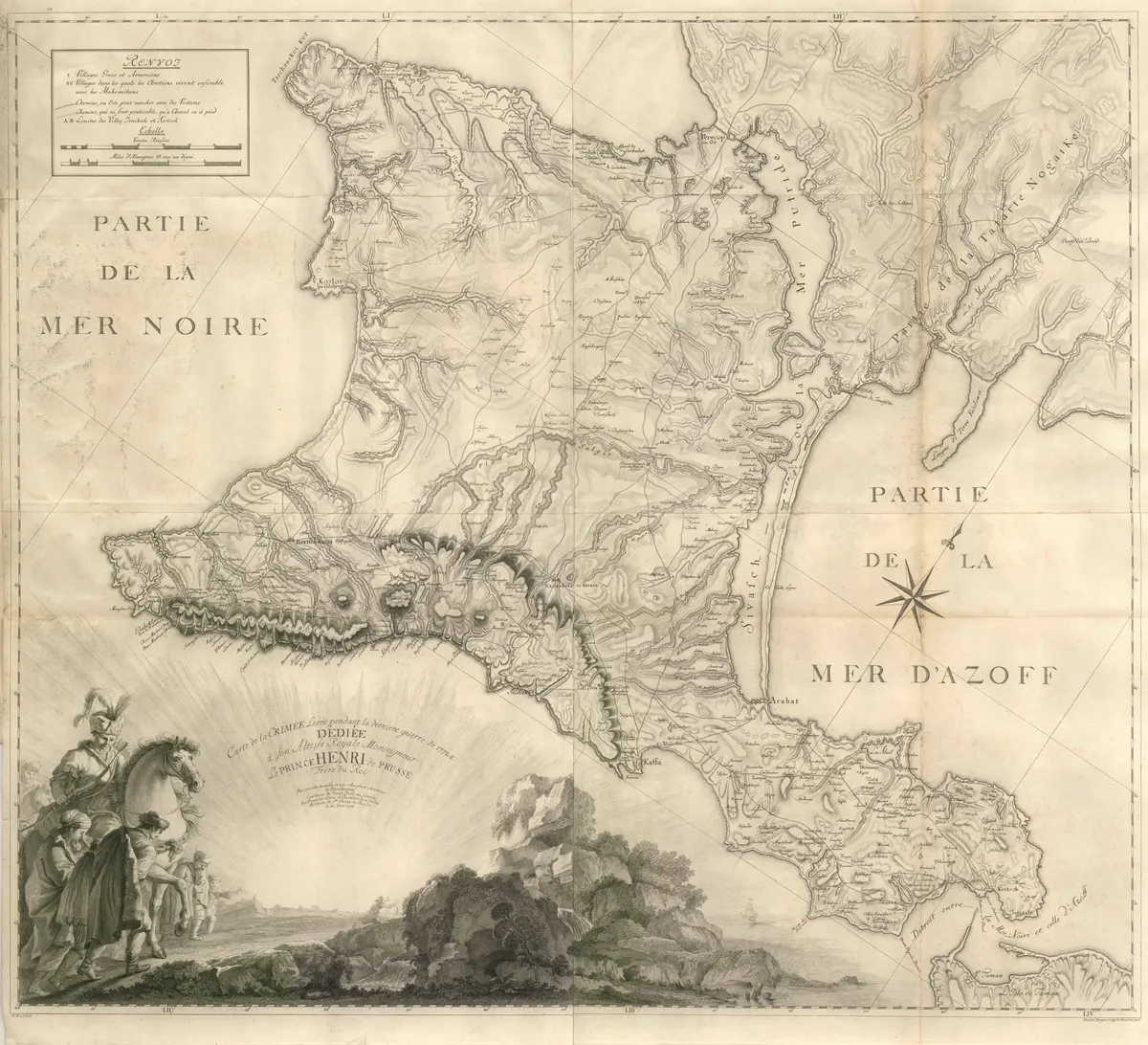 Карта Кримського півострова 1776 року Карта Кримського півострова 1776 року